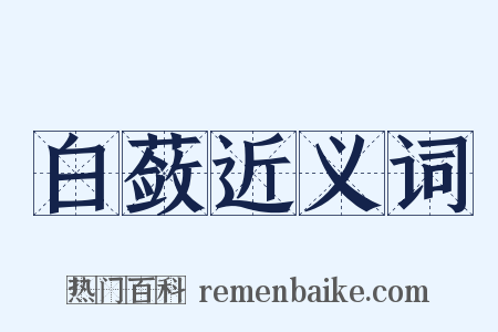 白蔹近义词是什么意思的图片